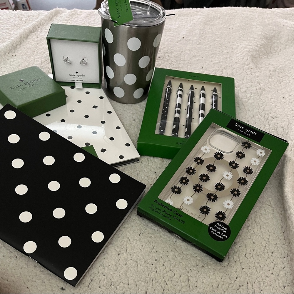 Kate Spade Polka Dot Stationery and Accessories Set
